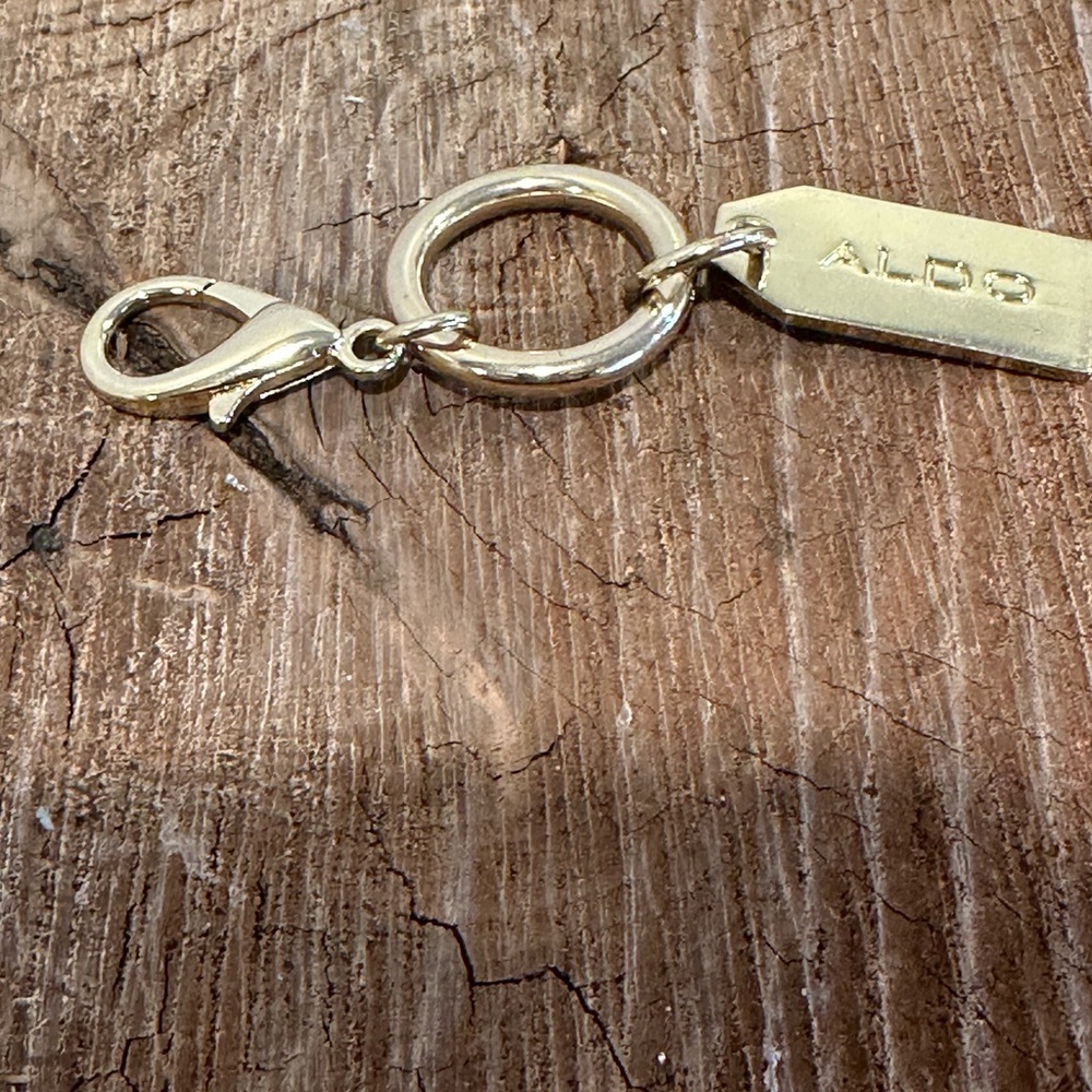 Aldo Metallic Gold Tag Keychain - Picture 2 of 5
